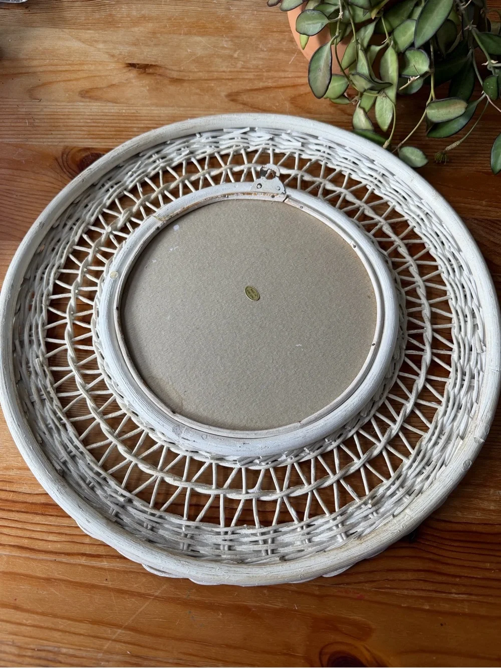 Vintage Wicker Mirror